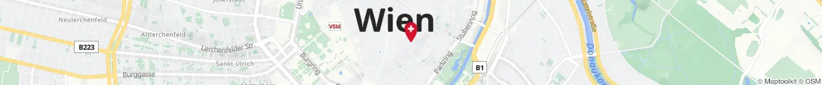 Map representation of the location for Apotheke Zum goldenen Reichsapfel in 1010 Wien